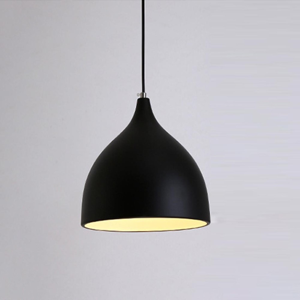 Restaurant Chandelier Simple Modern Single-head Dining Table Lamp Fashion Aisle Living Room Bar (Black)