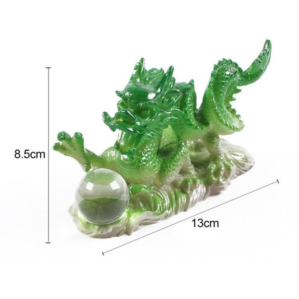 Color Changing Lucky Jade Dragon Shape Resin Kungfu Tea Accessories Tea Pet(Green)