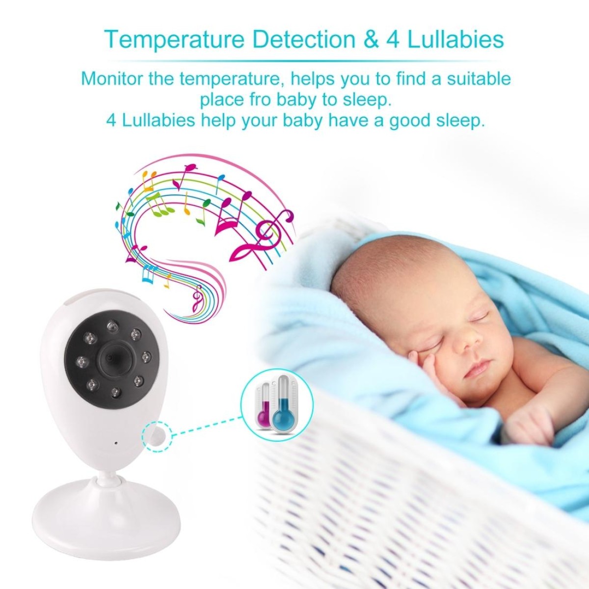 SP880 Baby Monitor 960P Camera / Wireless Remote Monitoring Mini DV Camera, with IR Night Vision ,IR Distance: 30m (EU Plug)