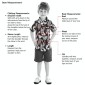 2 In 1 Cartoon Diving Shark Pattern Two-color Stitching Short-sleeved Shorts Baby Boys Split Swimsuit Suit (Color:Blue Size:120)