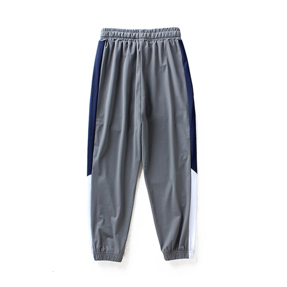 Boys Ice Silk Breathable Thin Trousers Mosquito-proof Pants (Color:Grey Size:150cm)