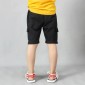 Boys Cotton Casual Overalls Shorts (Color:Black Size:120cm)