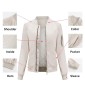 Autumn And Winter Thin Cotton Zipper Jacket Casual Coat For Women (Color:Pink Size:XL)