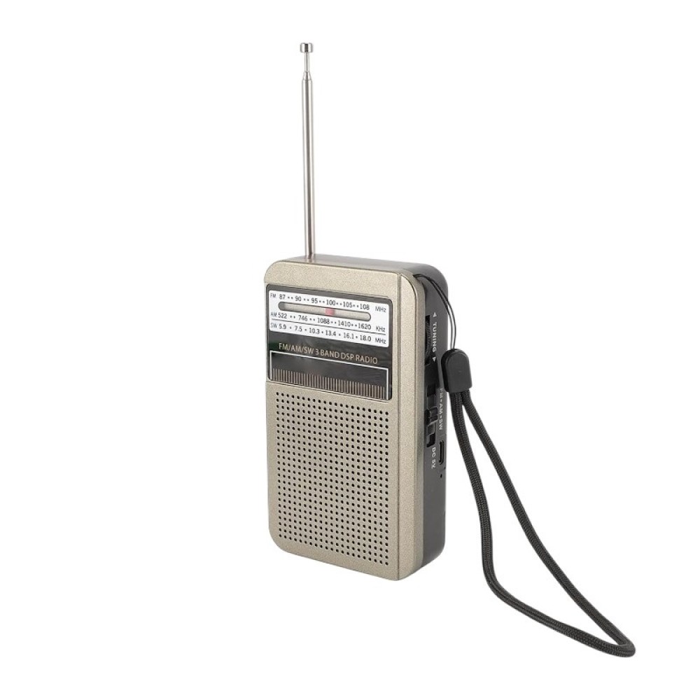 Επαναφορτιζόμενο ραδιόφωνο mini - PR-1013 - 010139 - Bronze