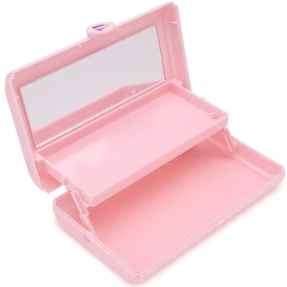Κουτί οργάνωσης μακιγιάζ με καθρέπτη - 575 - 121064 - Pink