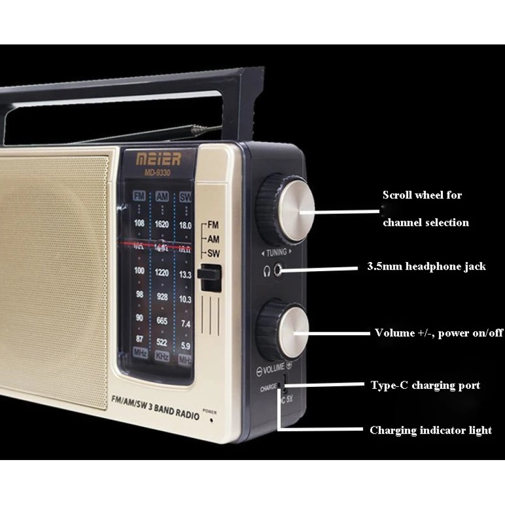 Φορητό ραδιόφωνο - PR-1012 - 241441 - Gold