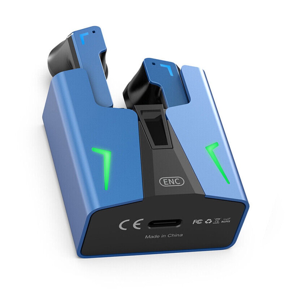 Ενσύρματα ακουστικά Gaming με θήκη φόρτισης - KINGKONG - Fineblue - 700147 - Blue