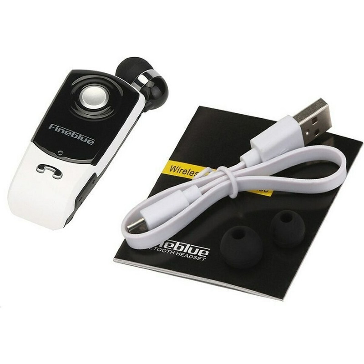 Ασύρματο ακουστικό Bluetooth - F-960 - Fineblue - 701021 - Black/White