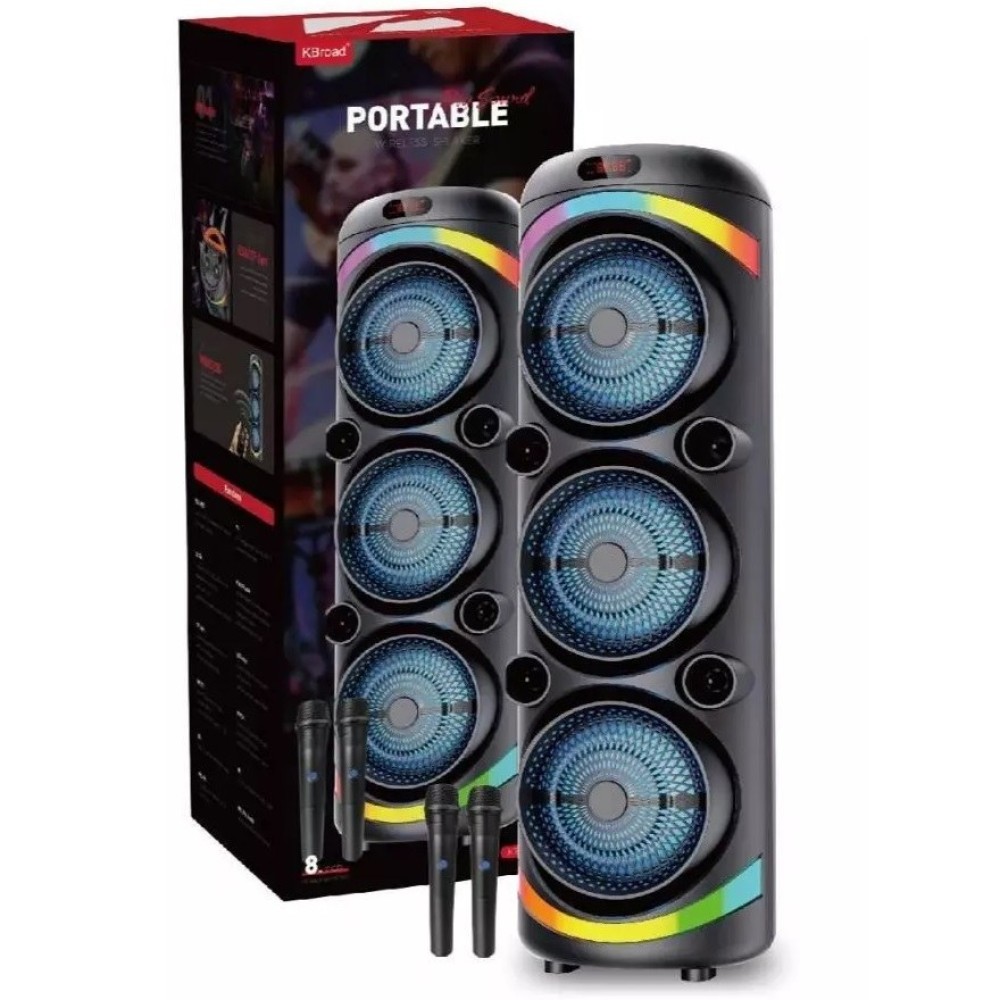 Φορητό ηχείο subwoofer με 2 μικρόφωνα Karaoke - KTS-2143 - 721438