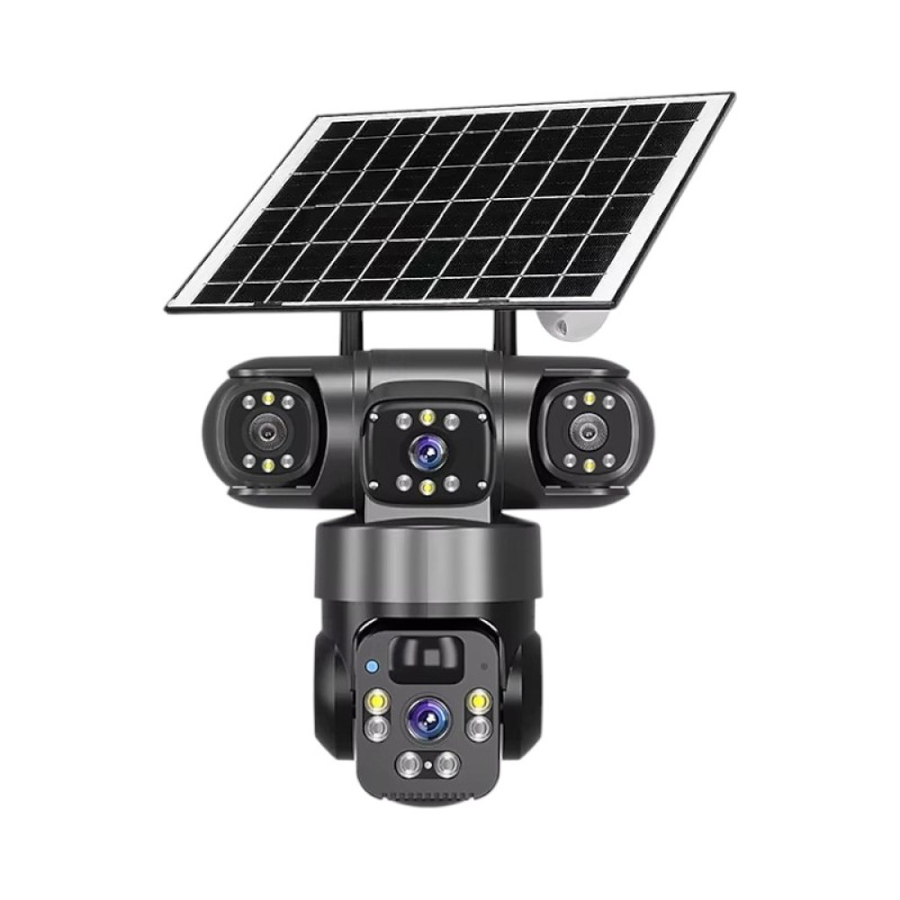 Ηλιακή κάμερα ασφαλείας IP τριπλή - WIFI - Security Camera - Q20 - 020324