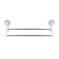 Κρεμάστρα πετσέτας μπάνιου διπλή ράγα με βεντούζες - 59cm - 03471