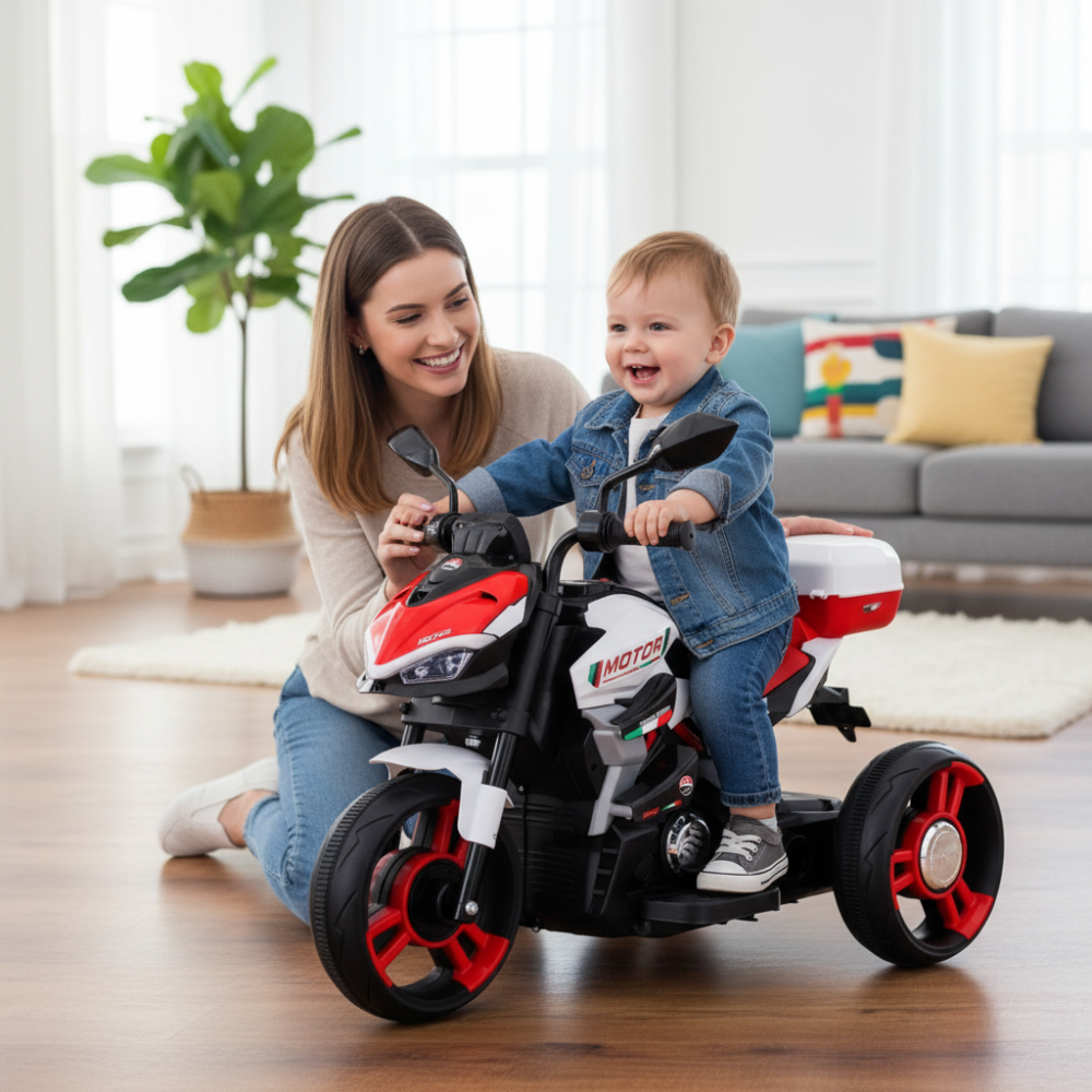 Παιδικό ηλεκτροκίνητο τρίκυκλο scooter - YH-025 - 101147 - Pink