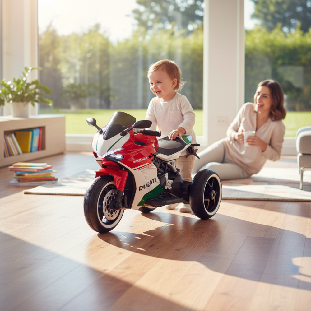 Παιδικό ηλεκτροκίνητο τρίκυκλο scooter - YH-028 - 101150 - Red/Green