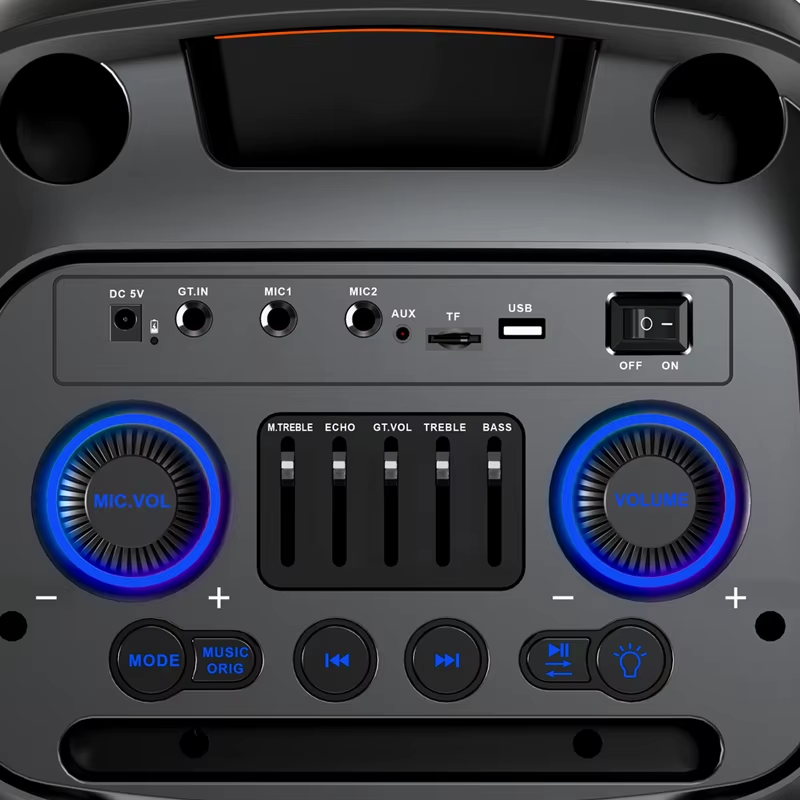 Φορητό ηχείο subwoofer με 2 μικρόφωνα Karaoke - ZQS-10225 - 102258