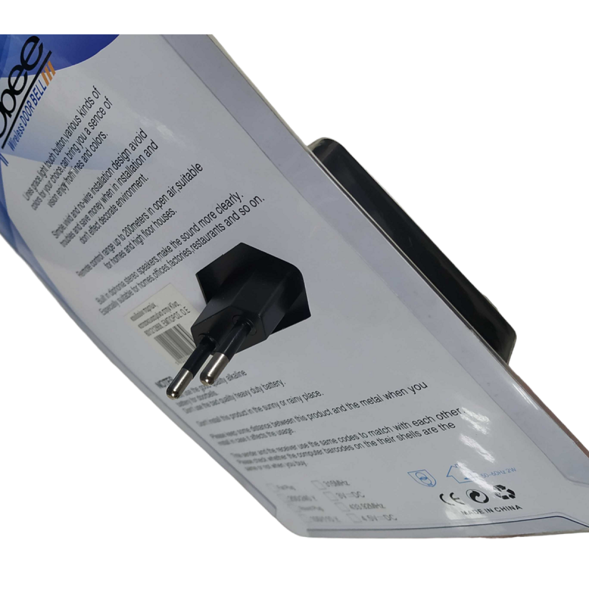 Ασύρματο κουδούνι πόρτας - VV6 - 113569 - Black