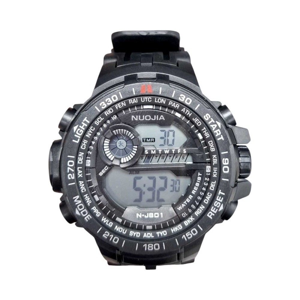 Ψηφιακό ρολόι χειρός - NJ801 - Nuojia - 115180 - Black/Black