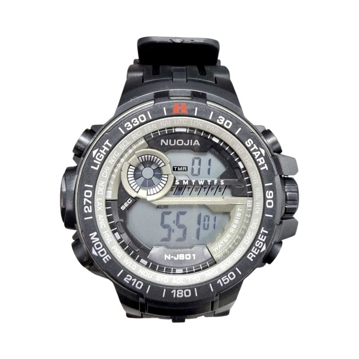 Ψηφιακό ρολόι χειρός - NJ801 - Nuojia - 115180 - Black/Beige