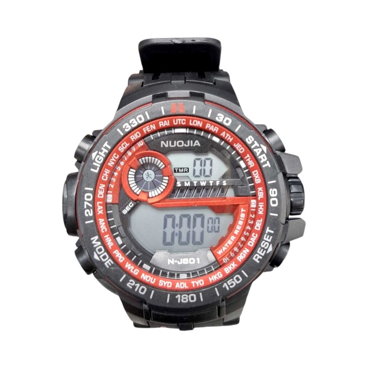 Ψηφιακό ρολόι χειρός - NJ801 - Nuojia - 115180 - Black/Red