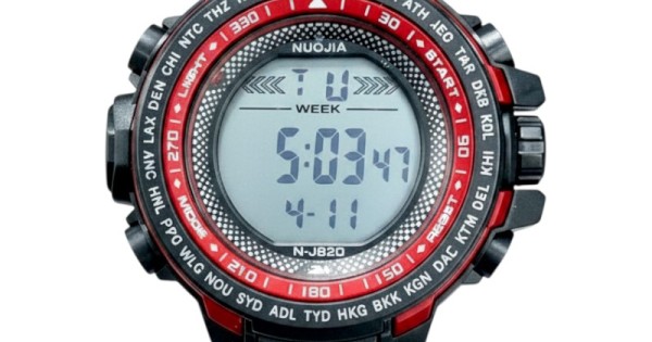 Ψηφιακό ρολόι χειρός - NJ820 - 115182 - Black/Red