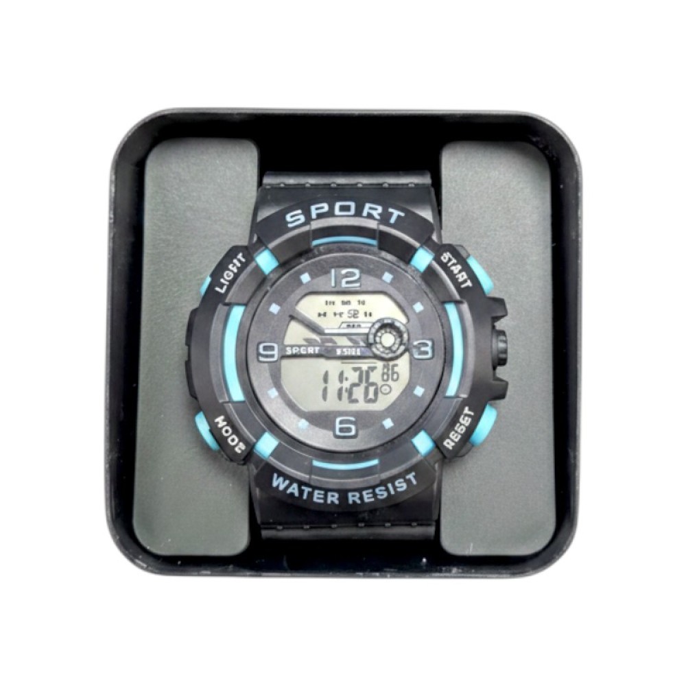 Ψηφιακό ρολόι χειρός - 6859 - 115185 - Black/Light Blue