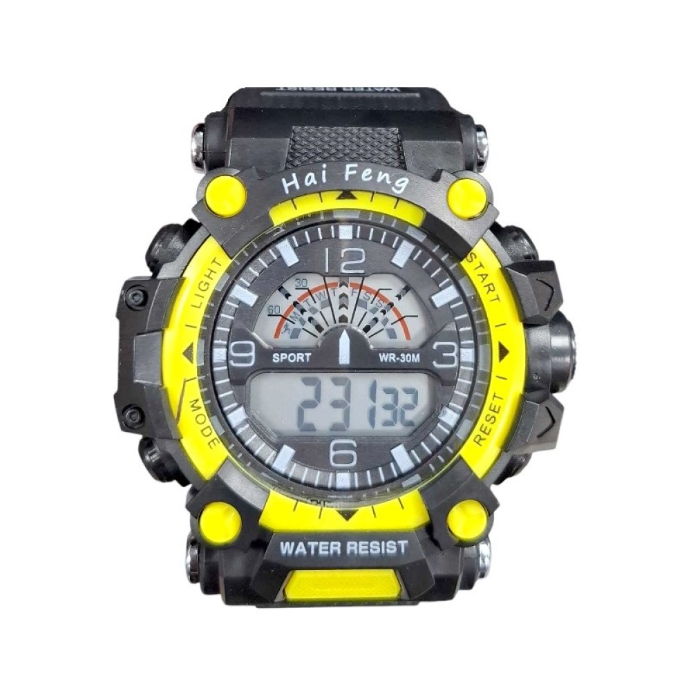 Ψηφιακό ρολόι χειρός - SH9918 - 115186 - Black/Yellow