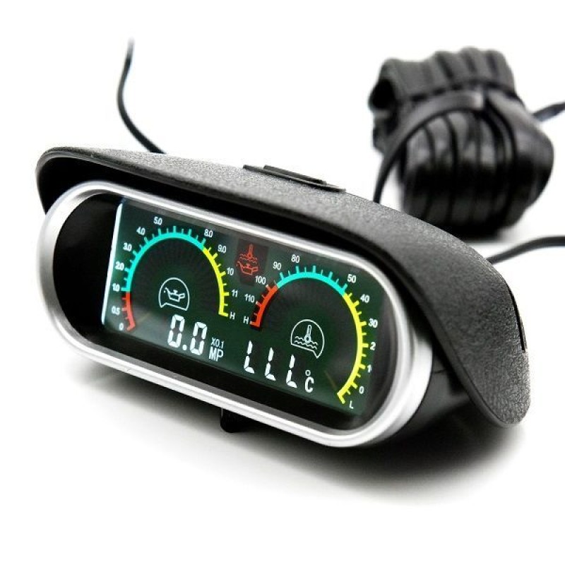 Ψηφιακό βολτόμετρο οχημάτων & μετρητής θερμοκρασίας νερού - R-G24101-01 - 150880