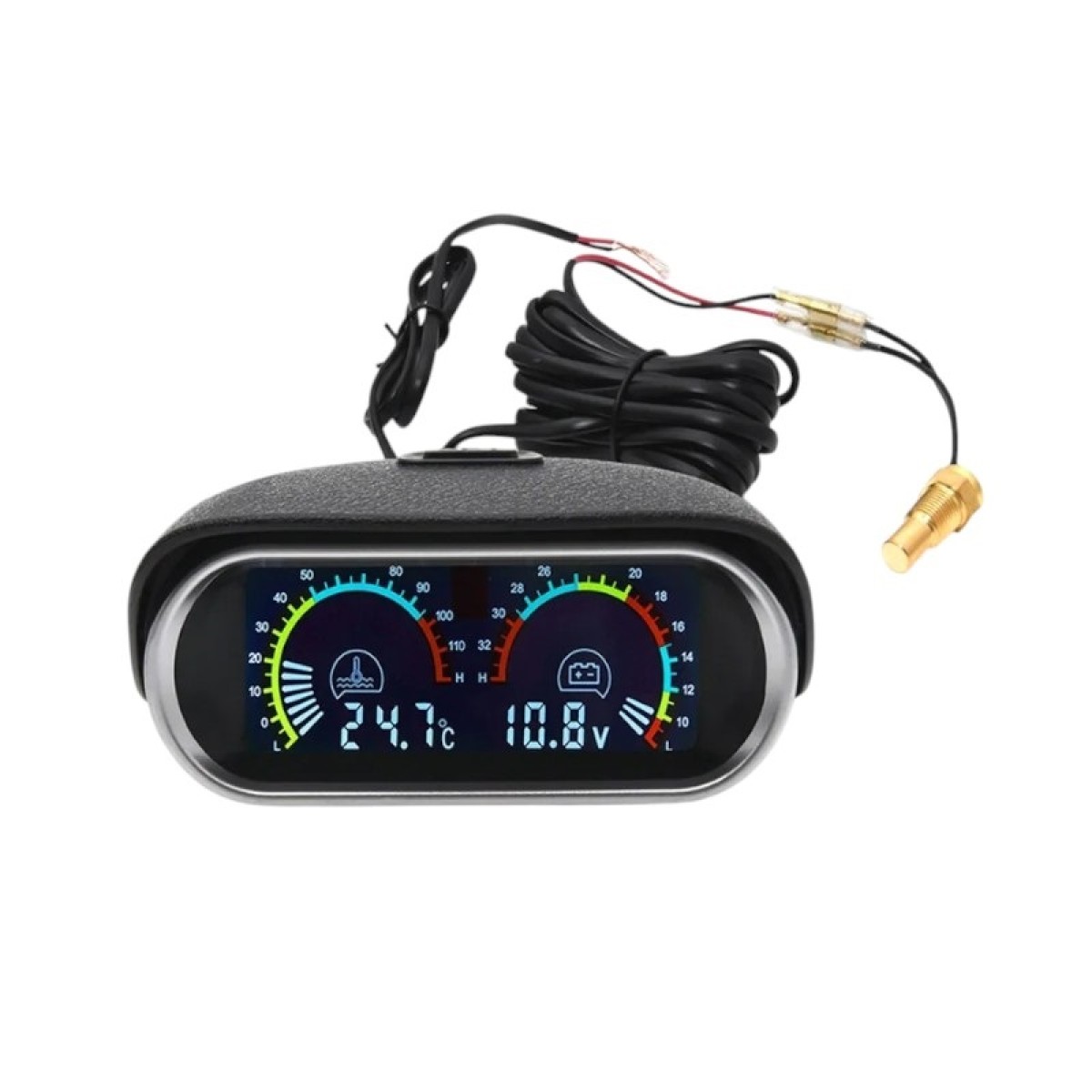 Ψηφιακό βολτόμετρο οχημάτων & μετρητής θερμοκρασίας νερού - R-G24101-01 - 150880