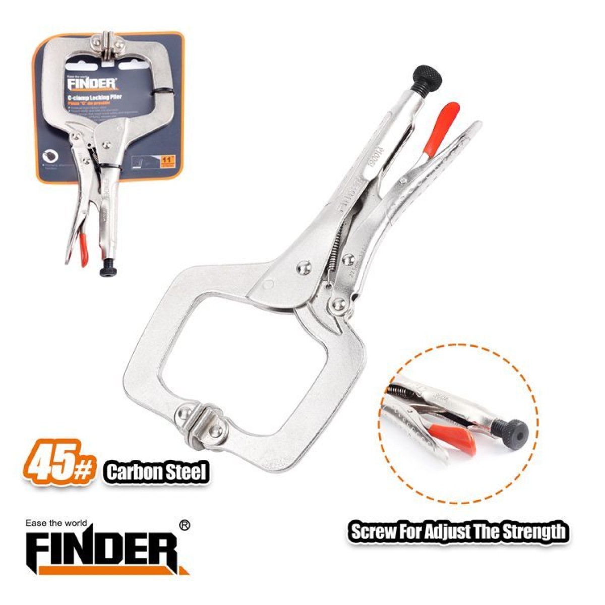 Σφιγκτήρας ηλεκτροκόλλησης - Grip τύπου C – 11'' - Finder – 190014