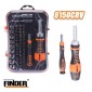 Σετ κατσαβίδι και καστάνια με κεφαλές - F3219 - 65pcs - Finder - 193219