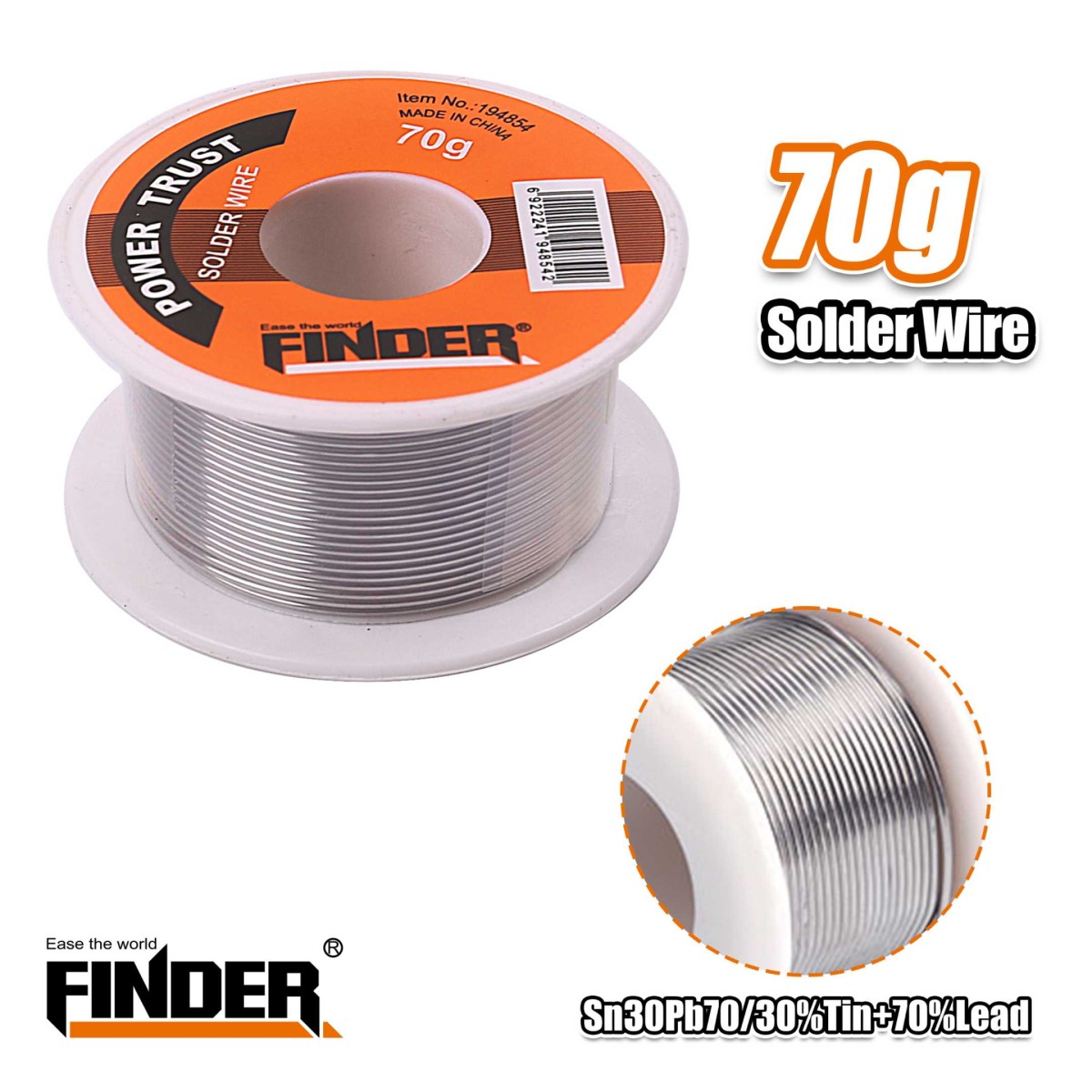 Σύρμα συγκόλλησης Καλάι - 70g - Finder - 194854