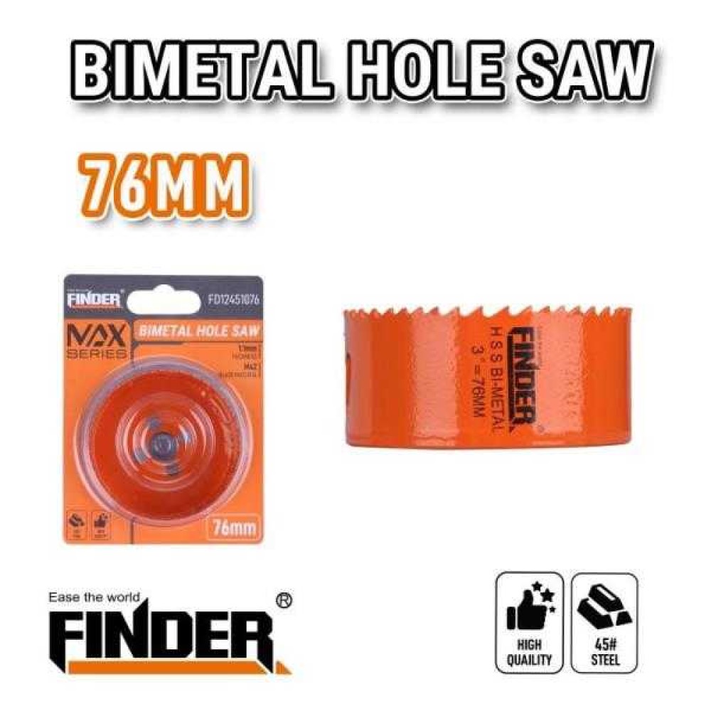 Ποτηροτρύπανο - Bi-metal hole saw - 76mm - Finder - 196303
