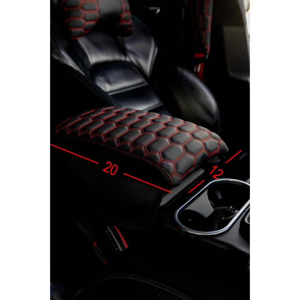 Κάλυμμα τεμπέλη αυτοκινήτου με μαξιλάρι - Δερματίνη - Small - Red - 200857