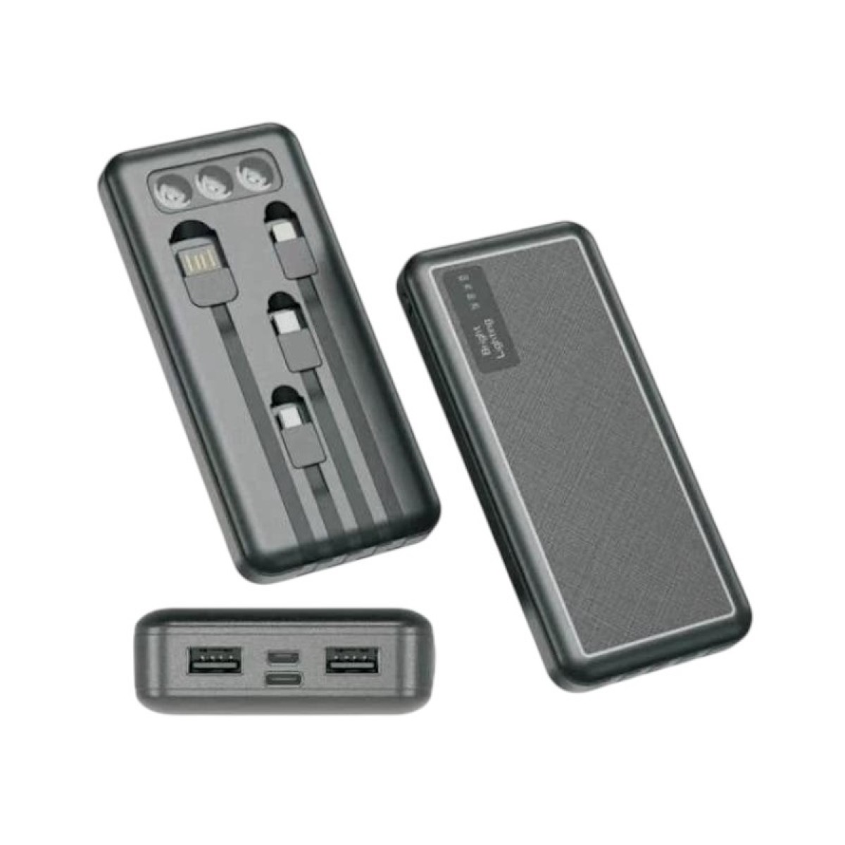 Powerbank - 4 in 1 - 10.000mAh - YZB0817 - 208173 - Black