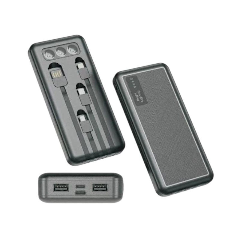 Powerbank - 4 in 1 - 10.000mAh - YZB0817 - 208173 - Black