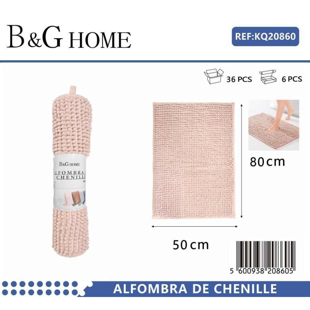 Πατάκι μπάνιου - M0839 - 50x80cm - Light Pink - 20860