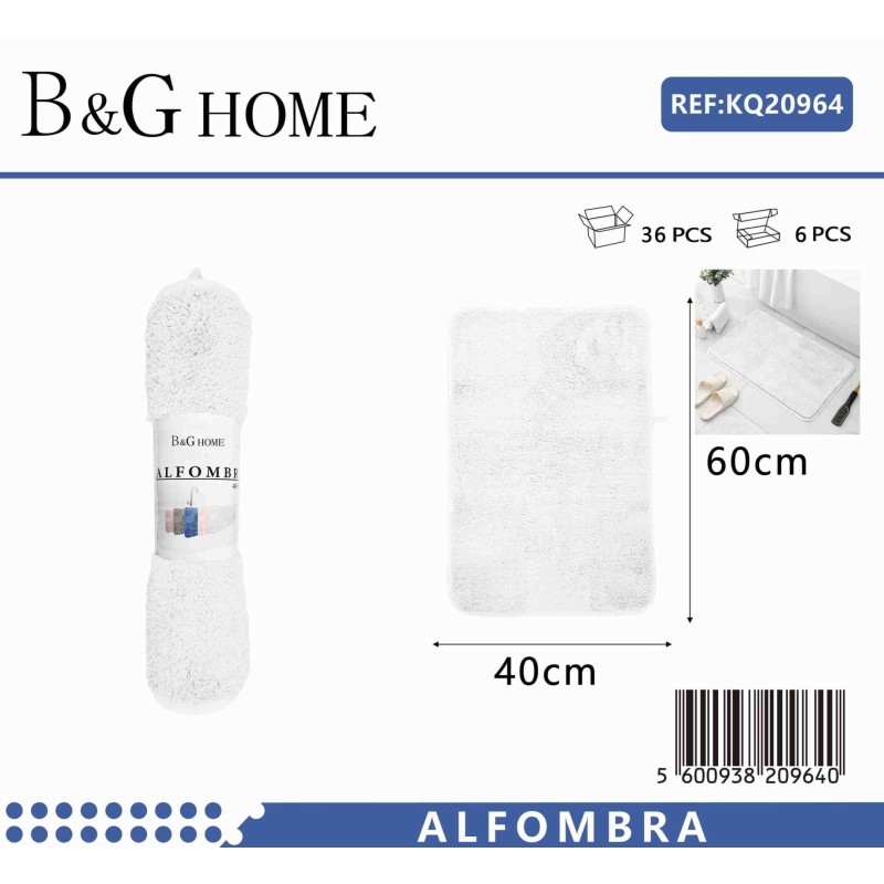 Πατάκι μπάνιου - M0829 - 40x60cm - White - 20964