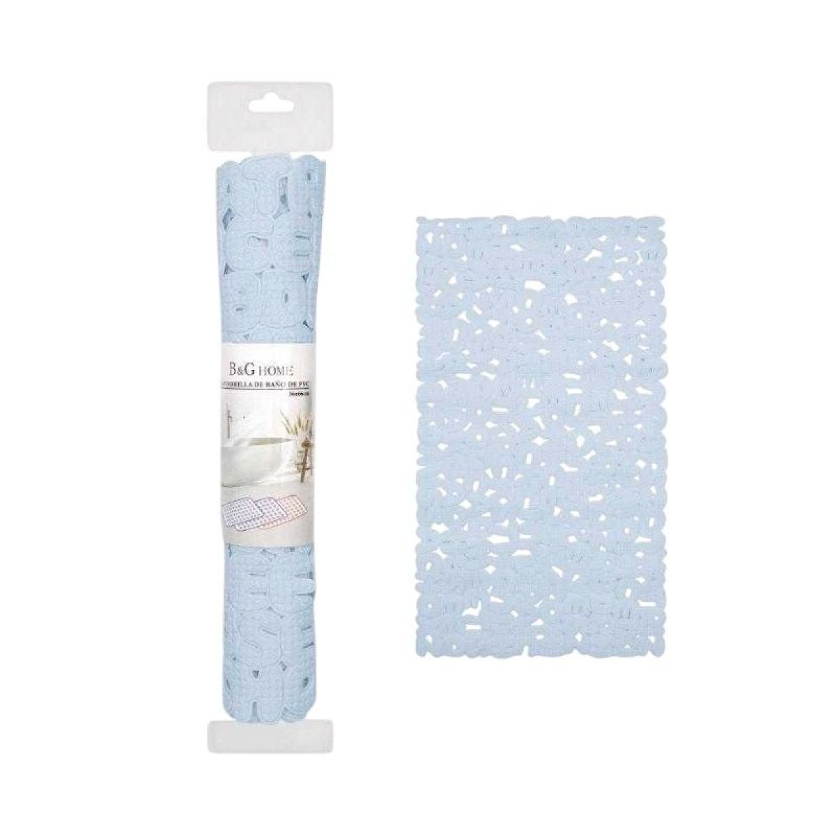 Αντιολισθητικό πατάκι μπάνιου - M0842 - 36x66cm - Light Blue - 21070