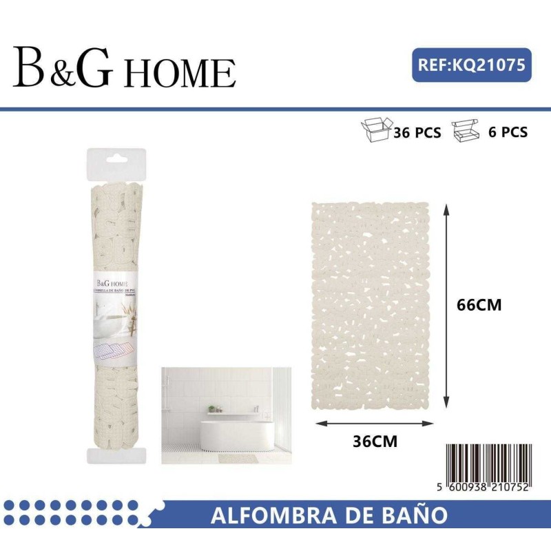 Αντιολισθητικό πατάκι μπάνιου - M0832 - 36x66cm - Beige - 21075