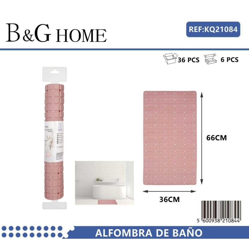 Αντιολισθητικό πατάκι μπάνιου - M0839 - 36x66cm - Pink - 21084