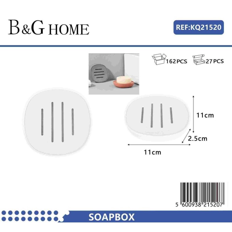 Σαπουνοθήκες μπάνιου πλαστικές - Σετ 9pcs - White - 21520