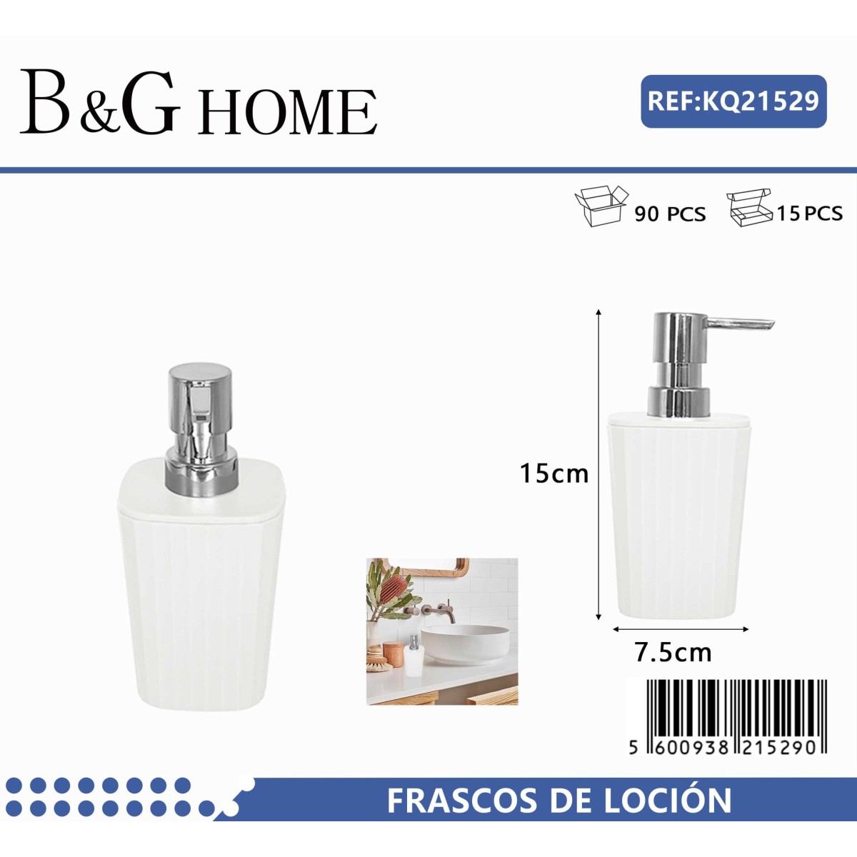 Θήκες κρεμοσάπουνου Dispenser πλαστικές - Σετ 5pcs - White - 21529