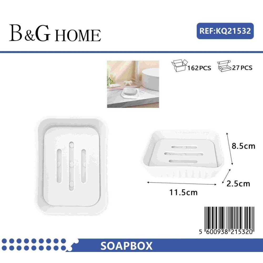 Σαπουνοθήκες μπάνιου πλαστικές - Σετ 9pcs - White - 21532