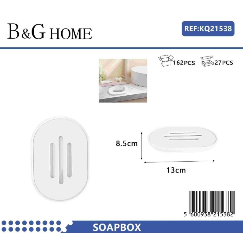Σαπουνοθήκες μπάνιου πλαστικές - Σετ 9pcs - White - 21538