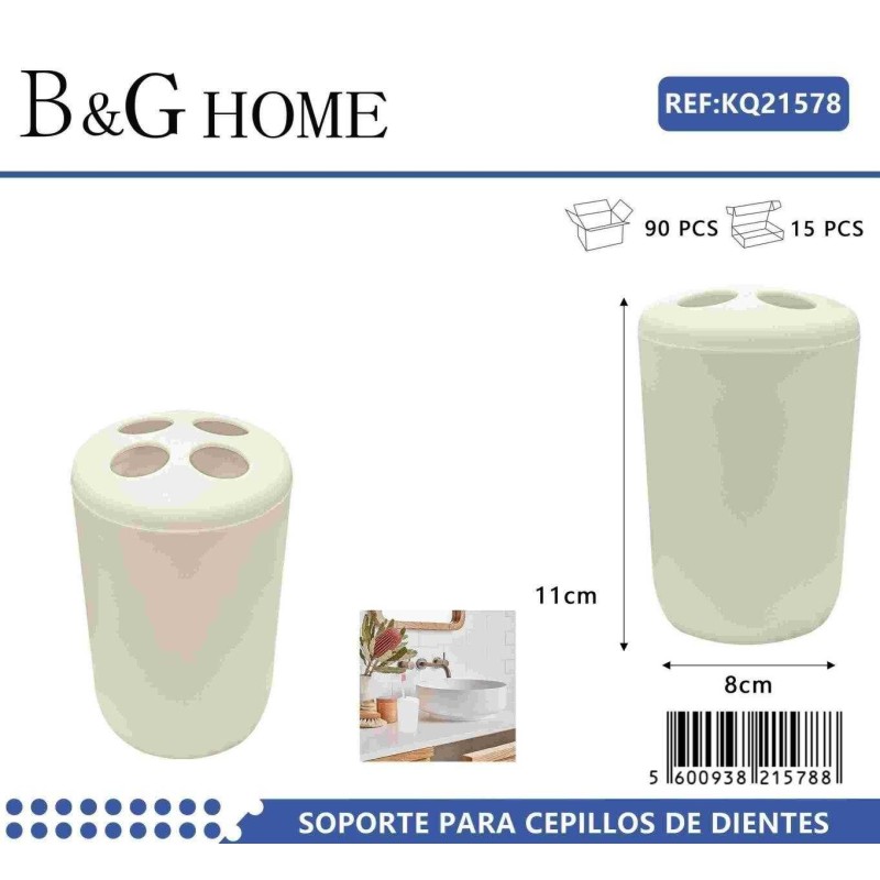 Θήκες οδοντόβουρτσας πλαστικές σε σετ 5Χ - Beige - 21578