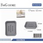 Σαπουνοθήκες μπάνιου πλαστικές - Σετ 9pcs - Grey - 21604