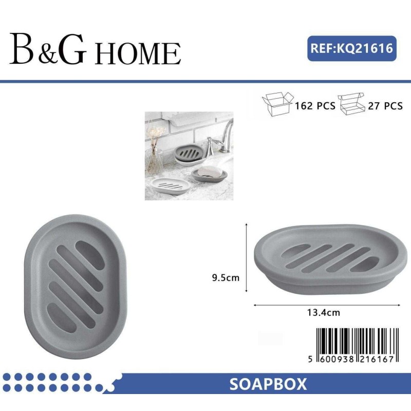 Σαπουνοθήκες μπάνιου πλαστικές - Σετ 9pcs - Grey - 21616