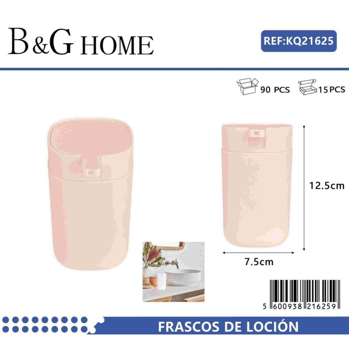 Θήκες κρεμοσάπουνου Dispenser πλαστικές - Σετ 5pcs - Light Pink - 21625