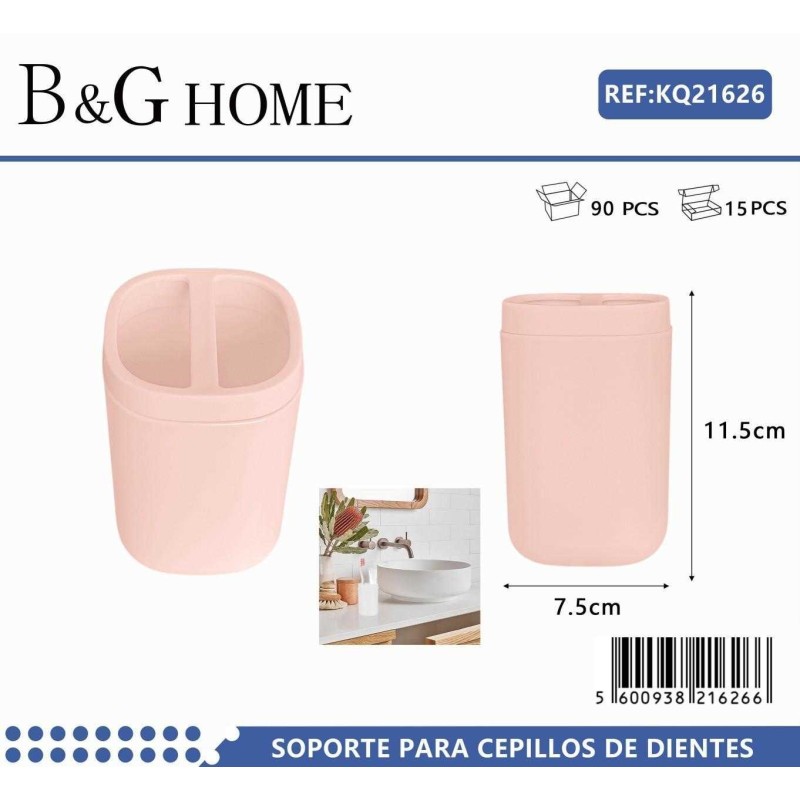 Θήκες οδοντόβουρτσας πλαστικές σε σετ 5Χ - Light Pink - 21626