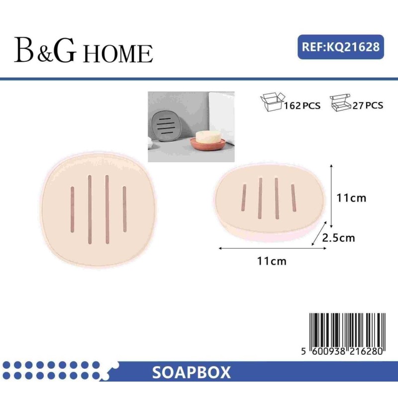 Σαπουνοθήκες μπάνιου πλαστικές - Σετ 9pcs - Light Pink - 21628