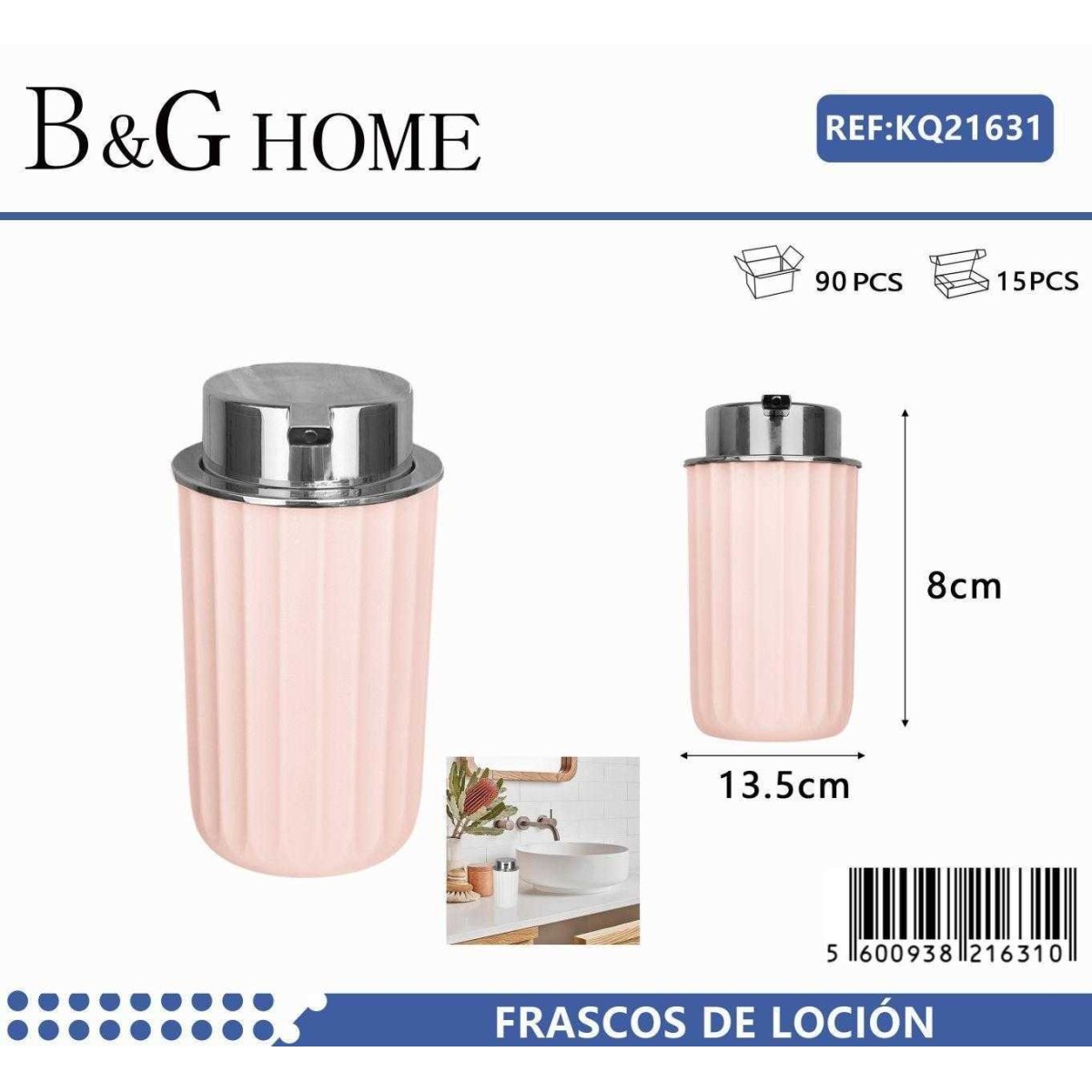 Θήκες κρεμοσάπουνου Dispenser πλαστικές - Σετ 5pcs - Light Pink - 21631